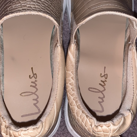 Lulus Croc Embossed Platform Slip On Sneakers - color Nude - Picture 7 of 11